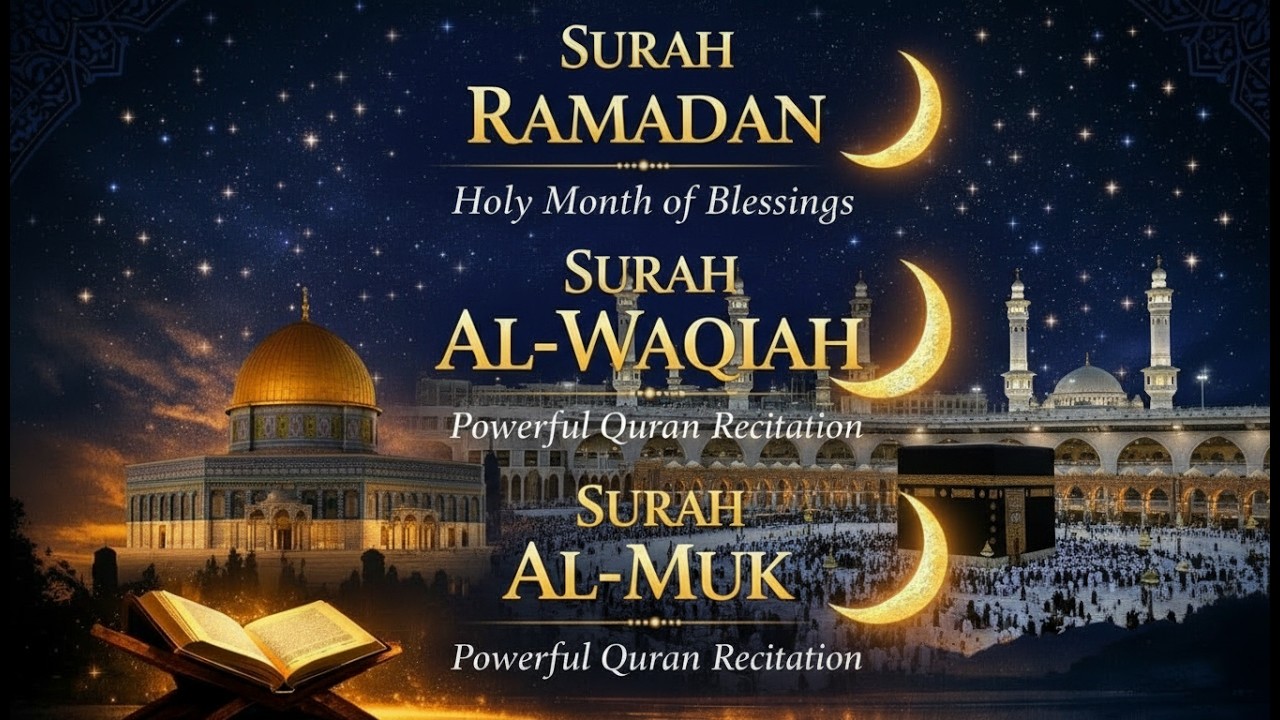 POWERFUL 3 SURAHS | Ar-Rahman • Al-Waqiah • Al-Mulk | Sleep, Peace & Rizq | quran recitation
