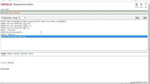 Delete table with Database management in Oracle 10g