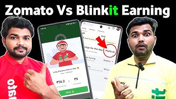 Zomato vs Blinkit delivery full day earning 2025 || which is best delivery job?