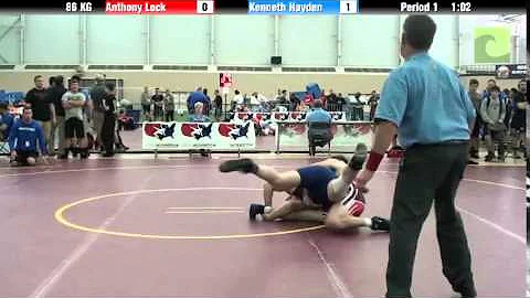 Mens Freestyle 86 KG Anthony Lock vs. Kenneth Hayden