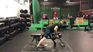Pause top and bottom chest supported dumbbell row
