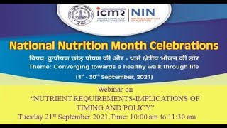WEBINAR - NATIONAL NUTRITION MONTH