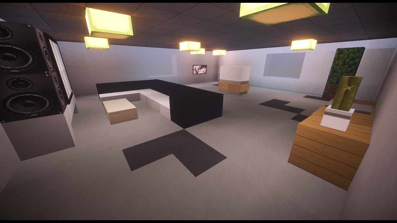 Tutoriel salon moderne sur minecraft. youtube