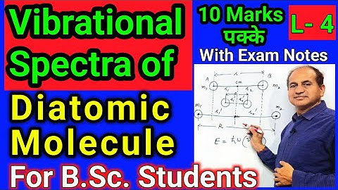 VIBRATIONAL SPECTRA || Vibrational Spectra for BSc 3rd Year 🌈  || L-4