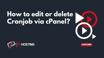 How to edit or delete Cronjob via cPanel with PD Hosting