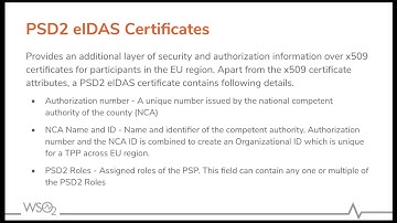 Security for Open Banking and PSD2 through eIDAS, WSO2 Webinar