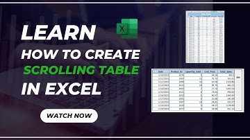 How to Create a Scrollable Table in MS Excel - Perfect for Dashboard | Excel Tricks