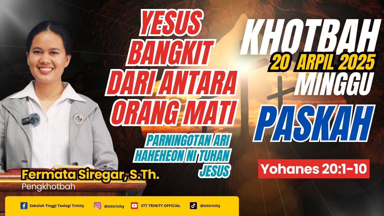 YESUS BANGKIT DARI ANTARA ORANG MATI | KHOTBAH MINGGU PASKAH 2025 #minggupaskah