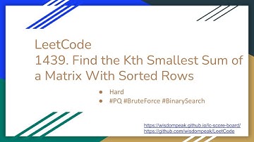 【每日一题】1439. Find the Kth Smallest Sum of a Matrix With Sorted Rows, 6/17/2021