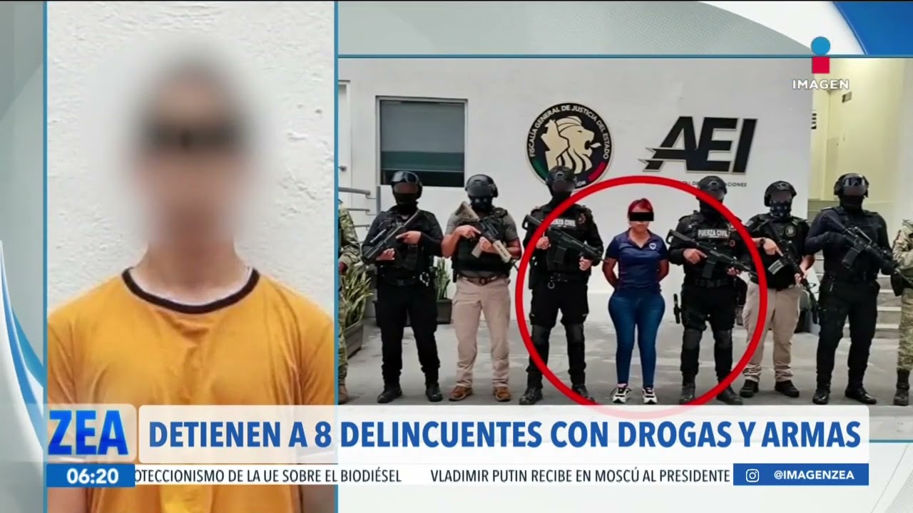Detienen a ocho presuntos delincuentes con armas y drogas en Nuevo León | Noticias con Paco Zea