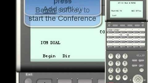 NEC SV8100 : How to do setup a conference call