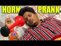 Air horn prank on husband  funniest reactions ever   spread love  satheesh shanmu