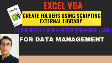 How to create folders in VBA Using Scripting external library