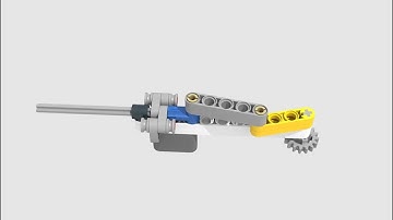 LDCad animation of crank-slider, correct rotation axis