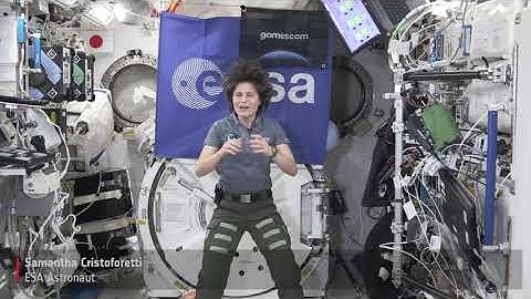 ESA Samantha Cristoforetti GamesCom Message from ISS - Full Video