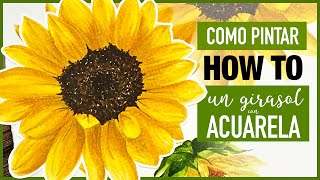 HOW TO | Watercolor Sunflower Tutorial | Watercolor Flowers