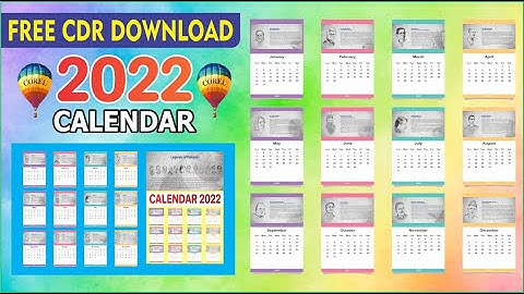 Calendar 2022 CDR File (CorelDRAW) Download | 2022 Ka Calendar | Best Graphics 4u