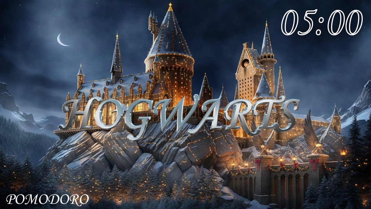 5 Minute Timer - Hogwarts - Study - Work - Deep Focus - Countdown Timer ...
