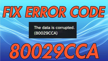 How to Fix error code 80029CCA