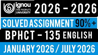BPHCT 135 Solved Assignment 2026 | BPHCT 135 SOLVED ASSIGNMENT 2026 IN ENGLISH | BPHCT 135