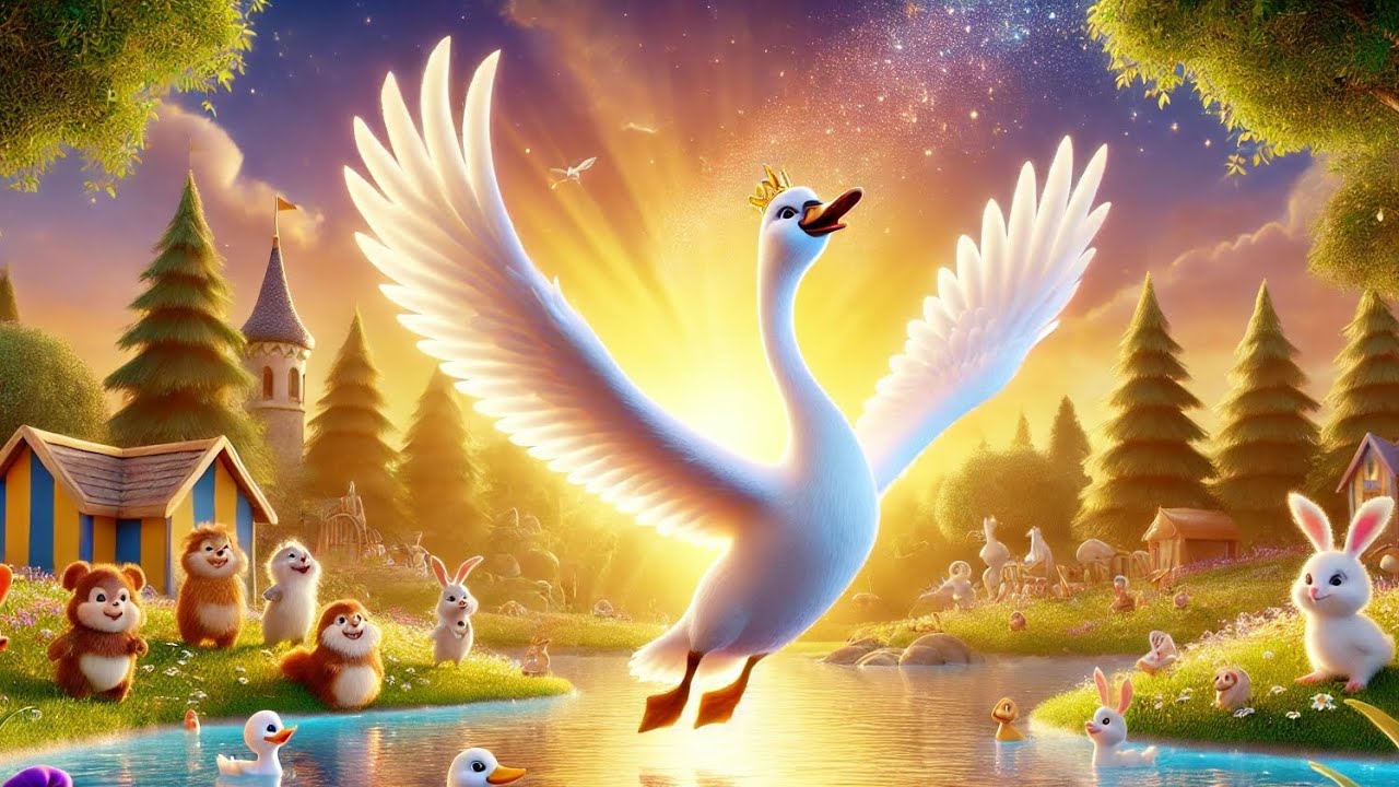 ✨ The Ugly Duckling’s Magical Transformation  From Loneliness to a Majestic Swan ! 🦢☀️