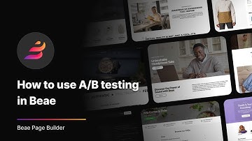 How to use A/B testing in Beae Page Builder | 2025 Tutorial