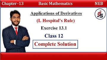 Exercise 13.1 Solution of Application of Derivatives. | Class 12 | NEB | Get Solution |