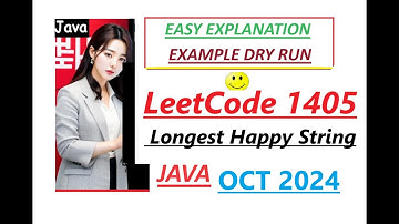 Longest Happy String | Leetcode 1405 | Priority Queue | Max Heap | Java Code | Developer Coder