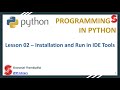 Python Lesson 02 – Installation and Run in IDE Tools | Python Programming Language | @ST-Library