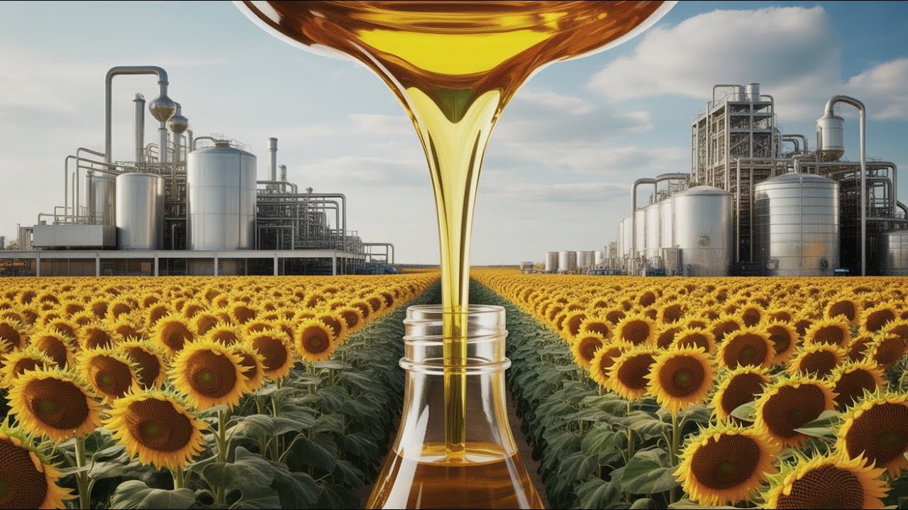 Sunflower Harvest to Oil | How Billions of Pounds Become Cooking Oil