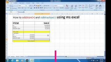 Adding & SubtractION  Vertical Columns in Excel - MS Excel Tips