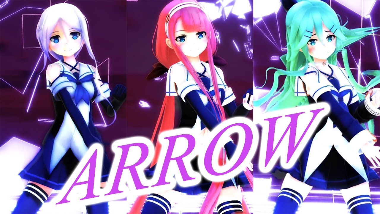 【MMD艦これ】白露型 江風・山風・海風の3人で「ARROW」4k/60fps