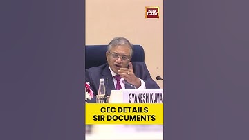 CEC Explains Key Documents for SIR Process