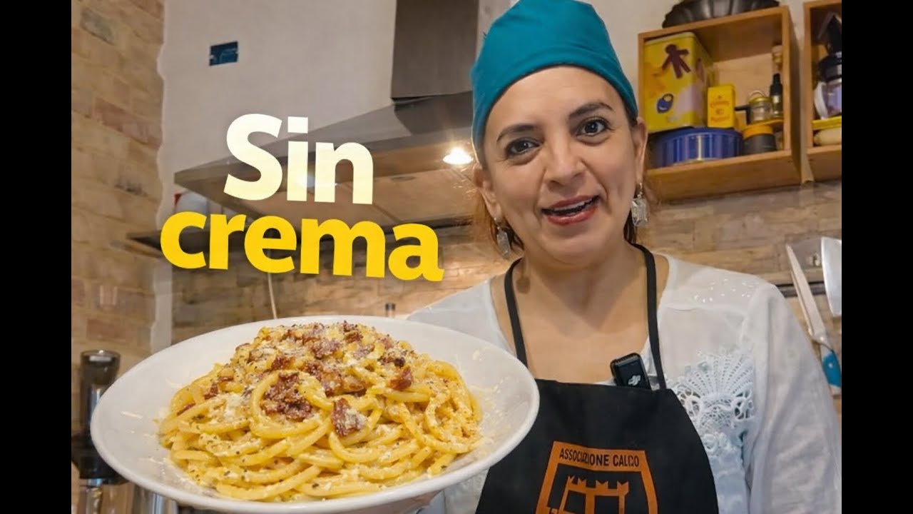 Carbonara auténtica 🇮🇹 | Sin crema, como se hace en Italia