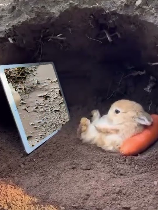 Bunny Watching ducks #duck #bunny