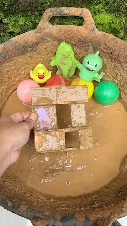 Cooking muddy toy dishes | Oddly satisfying🌟#cooking #shortvide #ovddlysatis