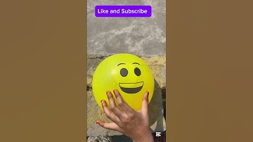 Will a big balloon explode if it rolls down from  height #asmr #balloon #colors #shorts