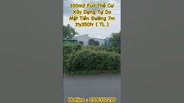 Đất Cần Giuộc : 100m2 Full Thổ Cư Mặt Tiền Đường Nhựa Chủ Đang Rất Ngộp