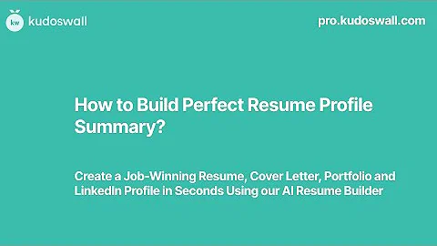 Crafting Your Perfect Resume Profile Summary or Career Objective