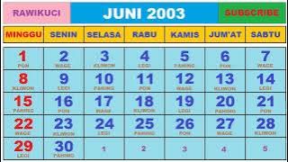 KALENDER TAHUN 2003