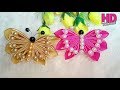 DIY || Kupu-kupu || Butterfly || how to make satin ribbon flower || HD TUTORIAL