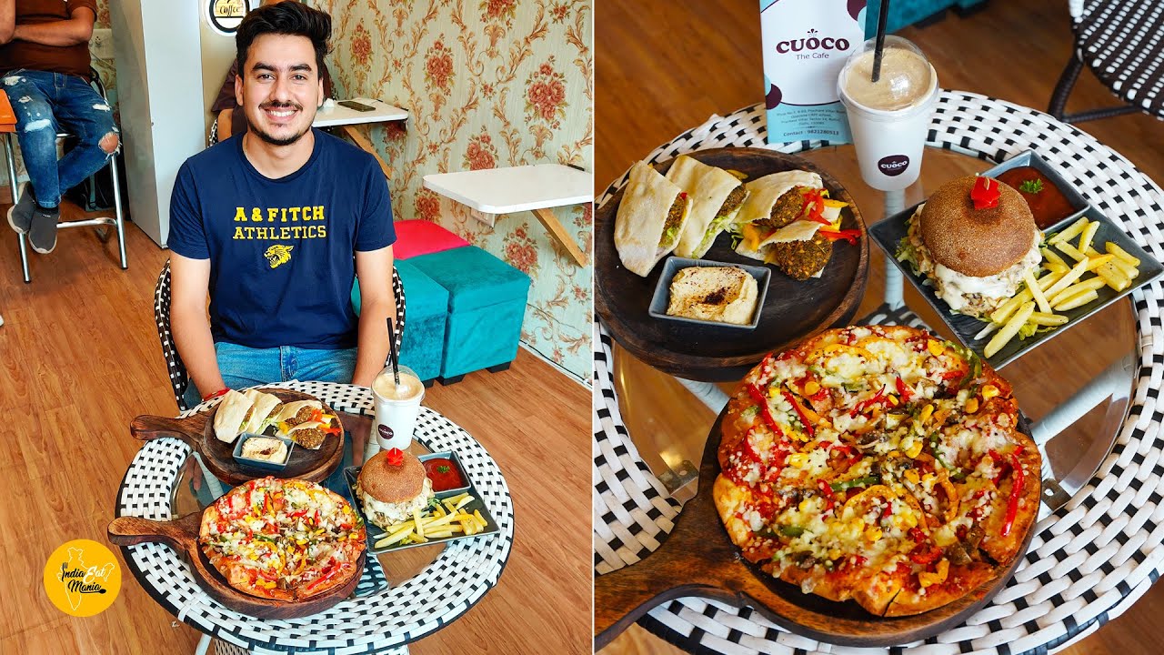 Ultimate Thin Crust Pizza, Mushroom Loaded Burger, Toffee Coffee & Much More l Cuoco The Cafe | INDIA EAT MANIA