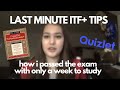 How I Passed the CompTIA ITF+ Exam With One Week to Study: Last Minute Exam Tips