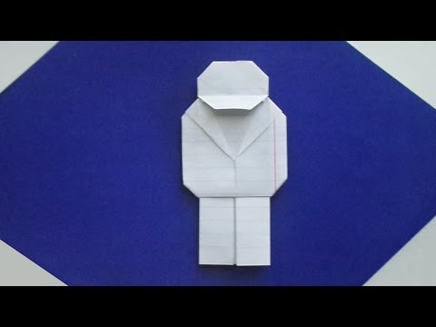 Оригами человек из бумаги схемы для начинающих