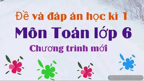 Đề thi toán 6 học kì 1 có đáp án năm 2024