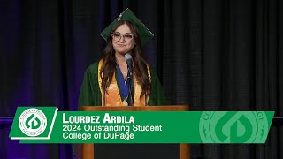 Commencement 2024 Outstanding Graduate Speech - Lourdez Ardila by College of DuPage 101 views 2 days ago 12 minutes, 36 seconds