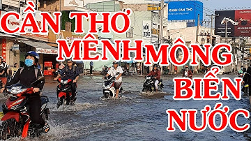 Triều cường, đường phố Cần Thơ chìm trong biển nước | Miền tây mùa nước lũ 2019