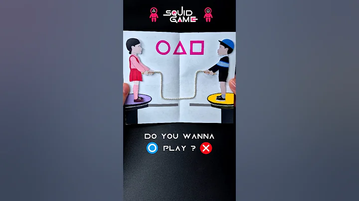 DIY SQUID GAME 3 Jump Rope Pop Up Card Tutorial 🦑  Easy Paper Craft