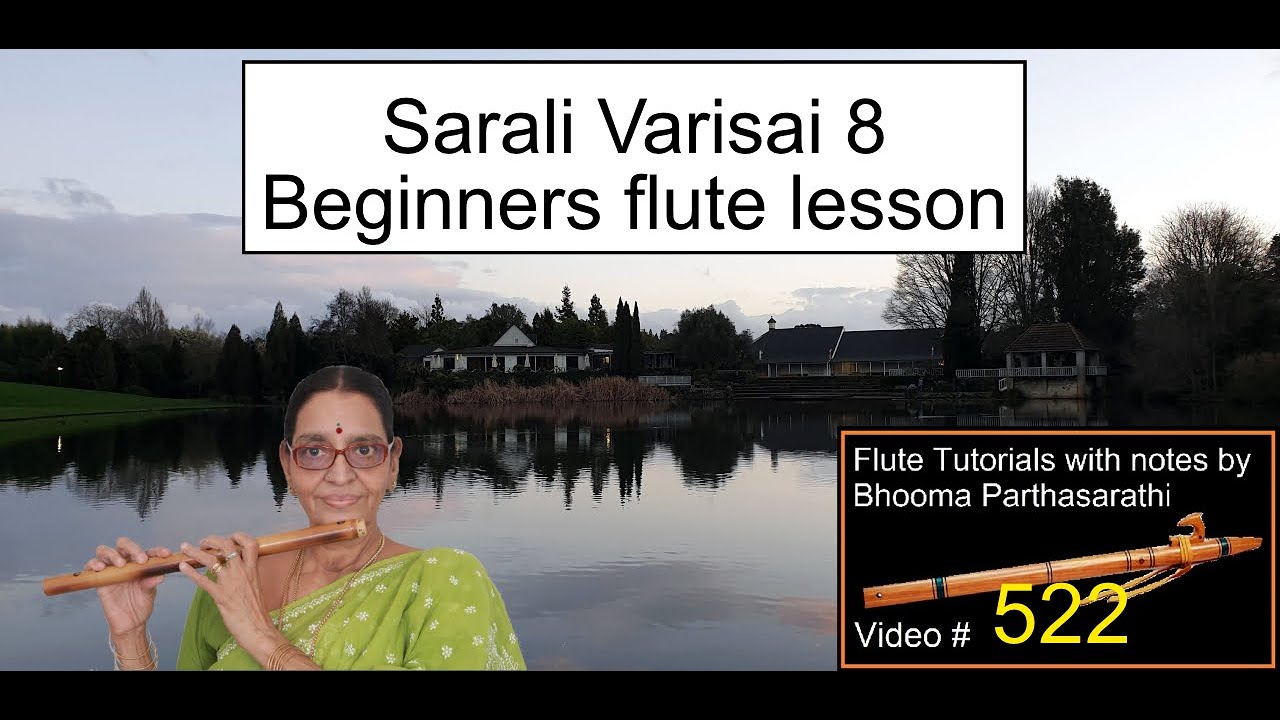 Basic Flute Lesson Sarali Varisai 8 Raga Sankarabharanam Free Flute