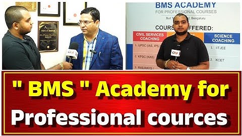 Bms academy for professional courses. | BMS COLLEGE | COURSE | STUDENT | @Dhoothanews1
